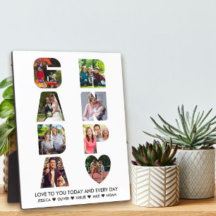 GRANDPA Letter Cutout 8 FotoCollage Personalisiert Fotoplatte