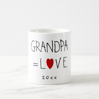 GRANDPA=LIEBE (oder ein beliebiger Name) Väter Tag Tasse