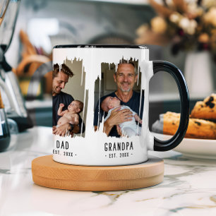 Grandpa Meilensteine Fotos & Jahre Geschenkidee Tasse