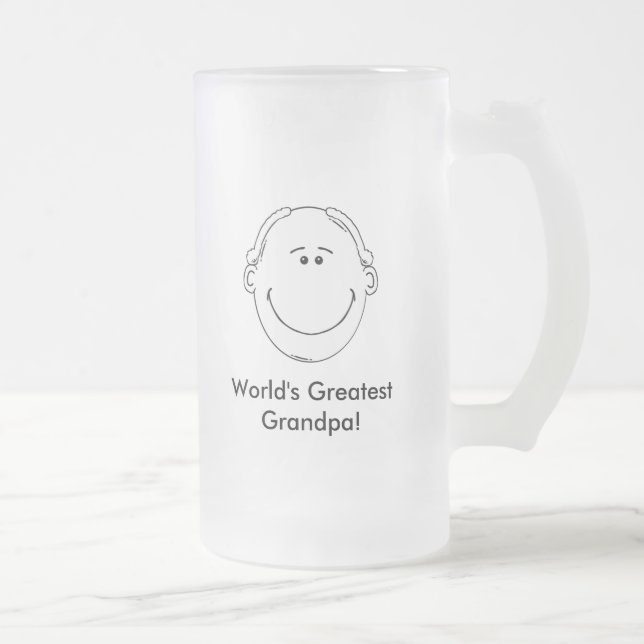 Grandpa_Mug1 (personifizieren Sie) Mattglas Bierglas (Rechts)