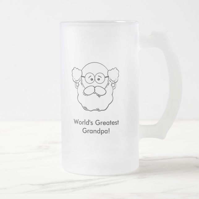Grandpa_Mug2 (personifizieren Sie) Mattglas Bierglas (Rechts)