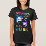 Grandpa Of The Baby Birthday Shark Grandpa Shark C T-Shirt<br><div class="desc">Großvater des Geburtstagshais Grandpa Hai Weihnachten</div>