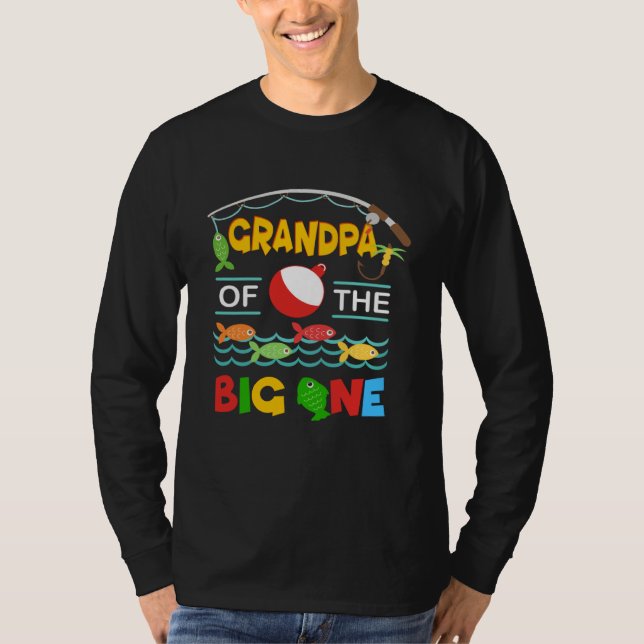 Grandpa of The Big One  Fishing Pop Pop 1st Bday T-Shirt (Vorderseite)