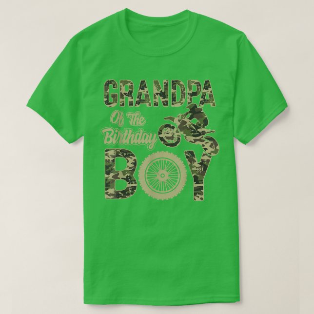 Grandpa of the Birthday Boy Dirt Bike 4th B-day Pa T-Shirt (Design vorne)