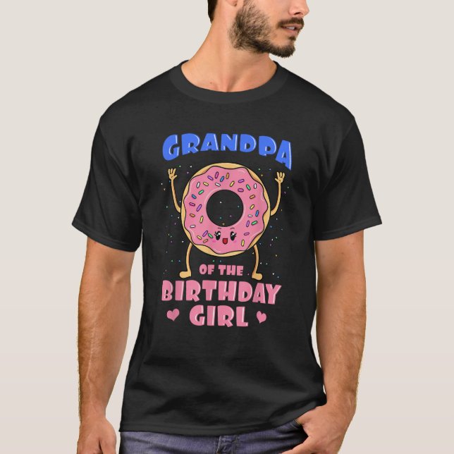 Grandpa Of The Birthday Girl Donut Bday Party Gran T-Shirt (Vorderseite)