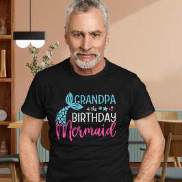 Grandpa of the Birthday Mermaid – Mermaid Birthday Tri-Blend Shirt