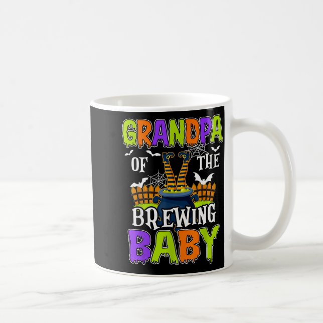 Grandpa Of The Brewing Baby Halloween Witch Baby F Kaffeetasse (Rechts)