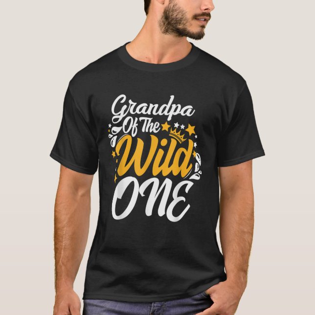 Grandpa of the wild one 1st Birthday party First T T-Shirt (Vorderseite)
