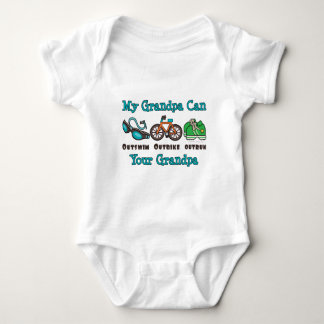 Grandpa Outswim Outbike Outrun Triathlon Baby Body Strampler