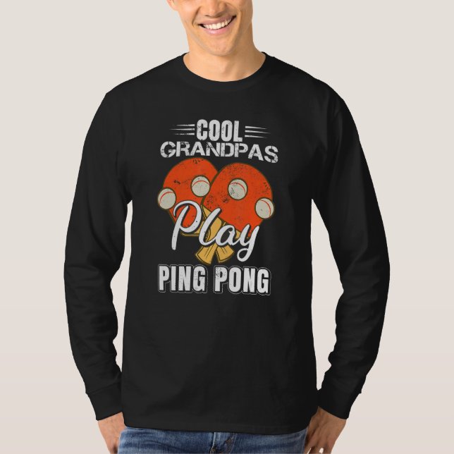Grandpa Ping Pong Men Table Tennis T-Shirt (Vorderseite)