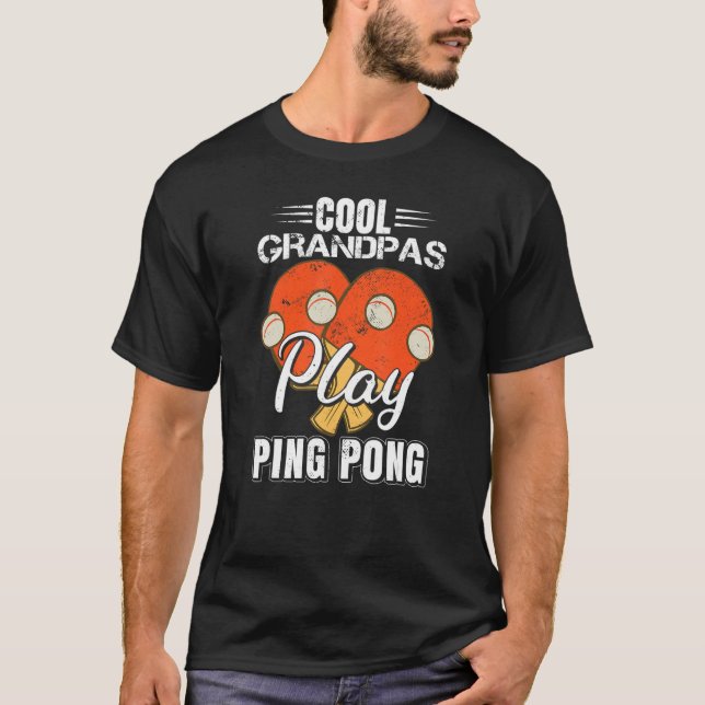 Grandpa Ping Pong Men Table Tennis T-Shirt (Vorderseite)