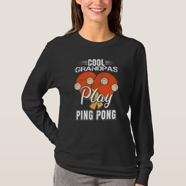 Grandpa Ping Pong Men Table Tennis T-Shirt (Vorderseite)