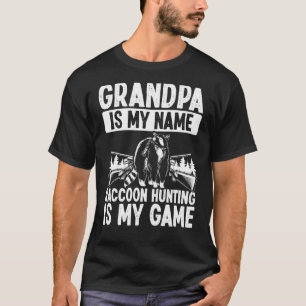 Grandpa Raccoon Jagdvater Tag Raccoon Schicht T-Shirt