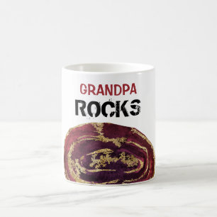 *~* Grandpa Rocks Agate Glitzer Stone Lapidär Kaffeetasse