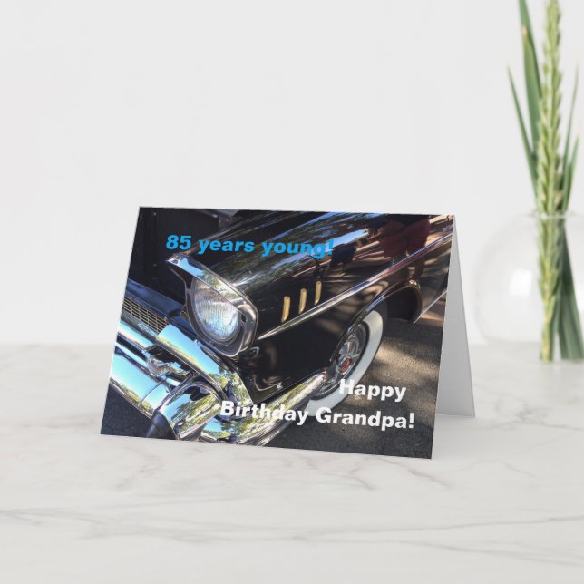 Grandpa’s vintage car-85th birthday karte (Vorderseite)