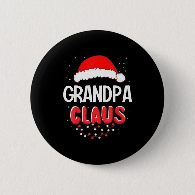 Grandpa Santa Claus Christmas Matching Costume  Button (Vorderseite)