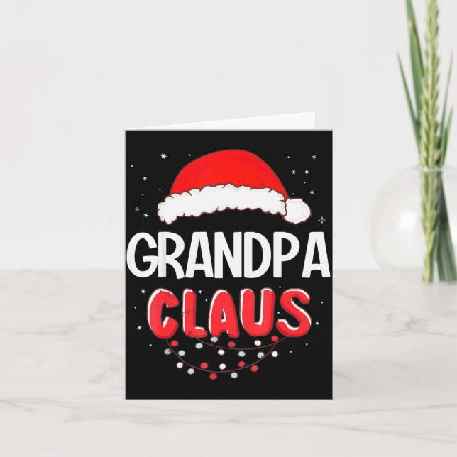 Grandpa Santa Claus Christmas Matching Costume  Karte (Vorderseite)