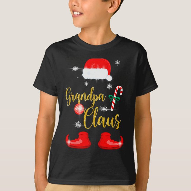 Grandpa Santa Claus Funny Family Christmas Pjs For T-Shirt (Vorderseite)