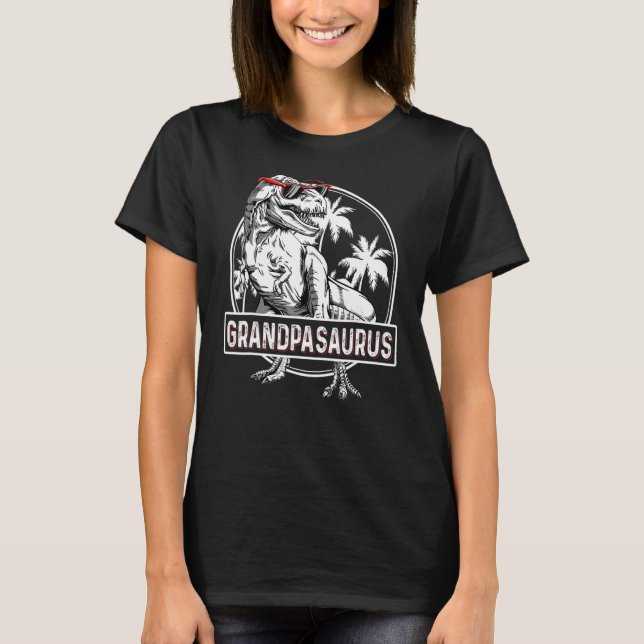 Grandpa Saurus Dinosaur Grandpasaurus Rex Familie T-Shirt (Vorderseite)