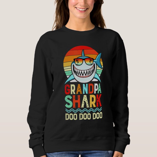 Grandpa Shark Doo Doo Doo Sweatshirt (Vorderseite)