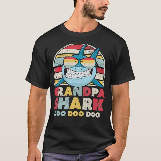 Grandpa Shark-Geschenk für Grandad T-Shirt (Vorderseite)