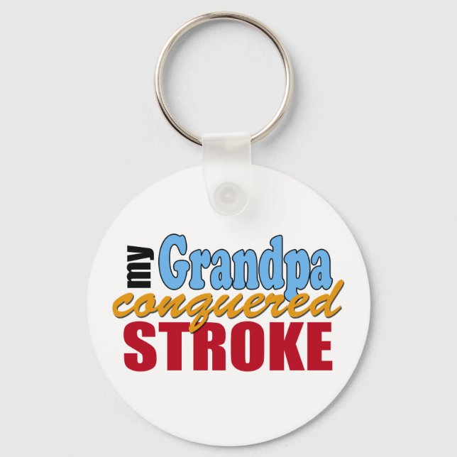 Grandpa Stroke Survivor Schlüsselanhänger (Vorderseite)