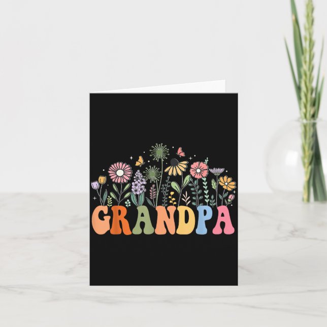 Grandpa Wildflower Floral Birthday Baby Shower New Karte (Vorderseite)
