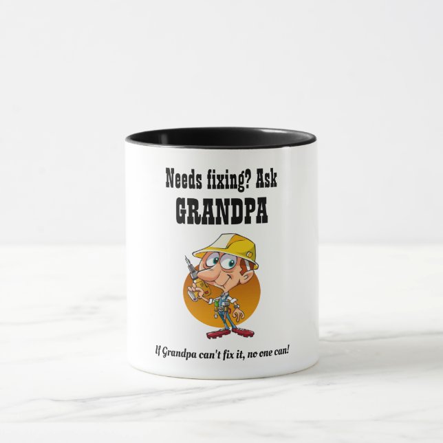 GRANDPA wird IT besiegen - Bester Bester Großvater Tasse (Zentrum)