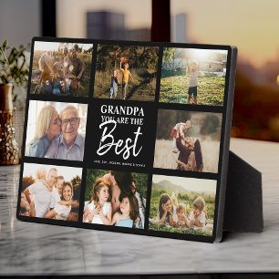 Grandpa You are the Best Modern Photo Collage Fotoplatte