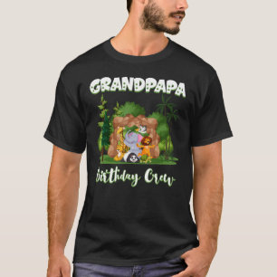 Grandpapa Birthday Crew Zoo Party Bday Safari Cele T-Shirt