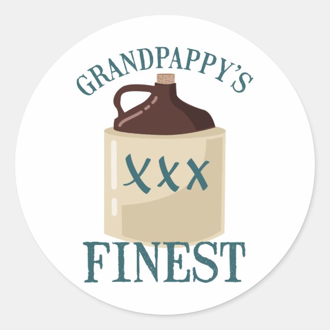 Grandpappy's Fest Runder Aufkleber (Vorderseite)