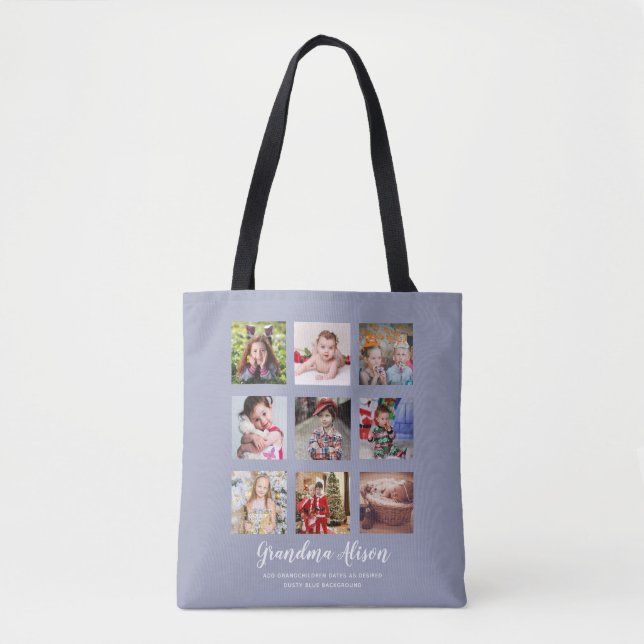 GRANDPARENT FOTO COLLAGE GIFTS - Dusty Blue (Vorderseite)
