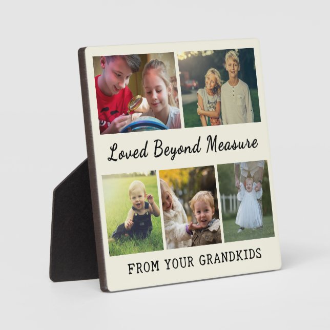 Grandparents day gift– Loved Beyond Measure Photo  Fotoplatte (Vorderseite)