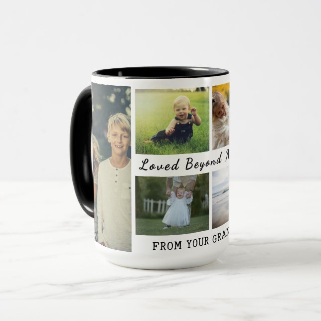 Grandparents Day Mug – Loved Beyond Measure  Tasse (Vorderseite Links)