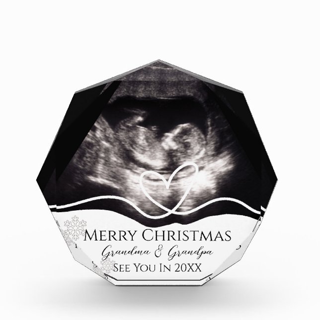 Grandparents Pregnancy Announcement Ultrasound Fotoblock (Vorderseite)