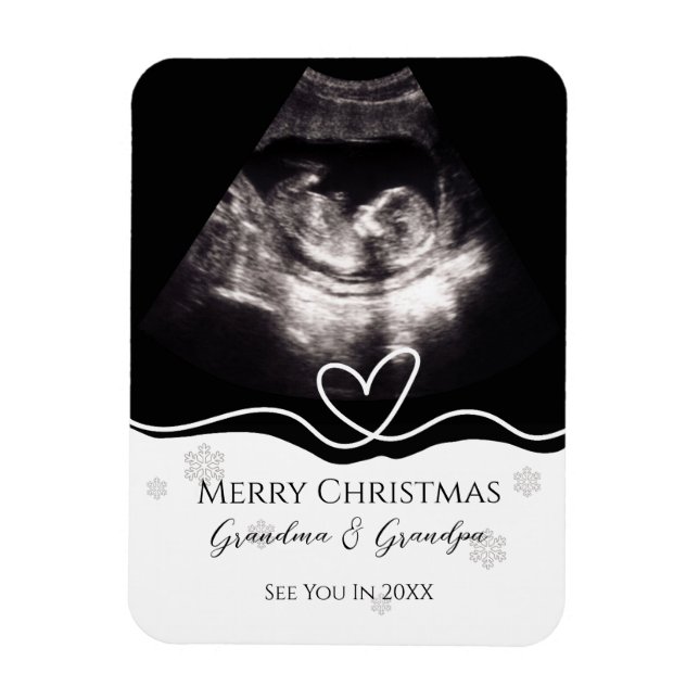 Grandparents Pregnancy Announcement Ultrasound  Magnet (Vertikal)