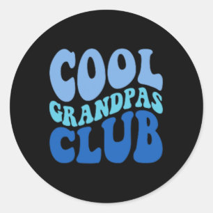 Grandpas Club Bestes Opa je Vatertag Pocket Runder Aufkleber