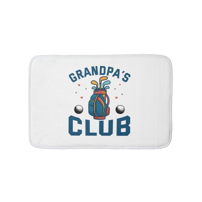 Grandpas Golf Club-Geschenk Funny Badematte (Vorderseite)