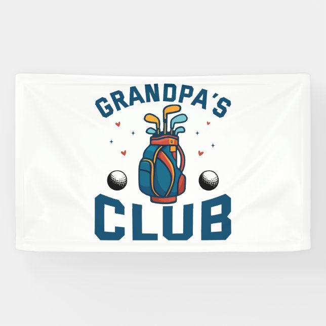 Grandpas Golf Club-Geschenk Funny Banner (Horizontal)