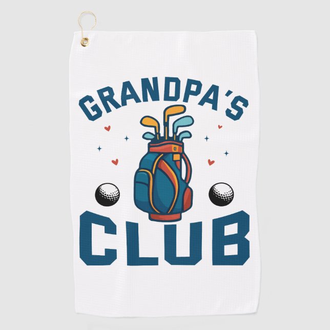 Grandpas Golf Club-Geschenk Funny Golfhandtuch (Vorderseite)