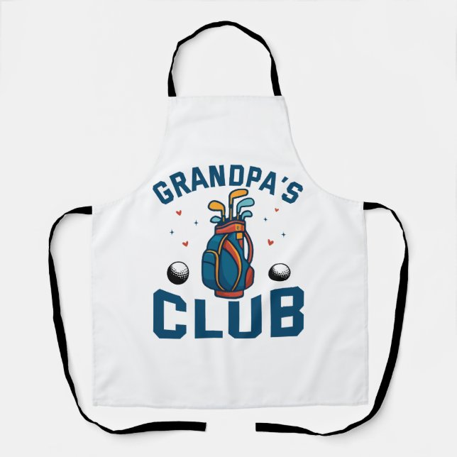 Grandpas Golf Club-Geschenk Funny Schürze (Vorderseite)