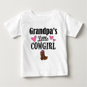GRANDPA'S KLEINE COWGIRL BABY T-SHIRT