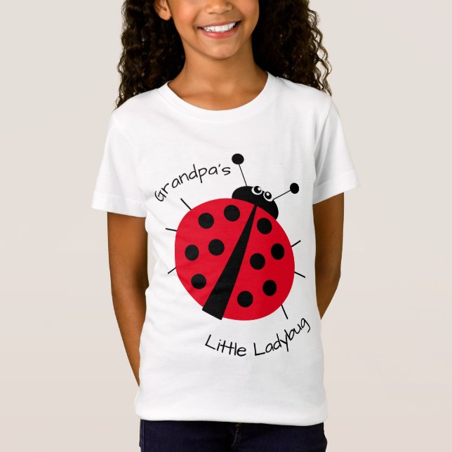 Grandpas Kleine Ladybug Girly Kids Cartoon T-Shirt (Vorderseite)