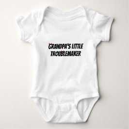 Grandpas Little Troublemaker Funny Grandfather Baby Strampler
