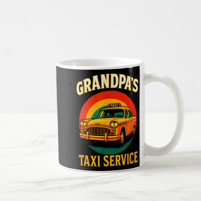 Grandpa's Taxi Service - Funny Driver Lover  Kaffeetasse (Rechts)