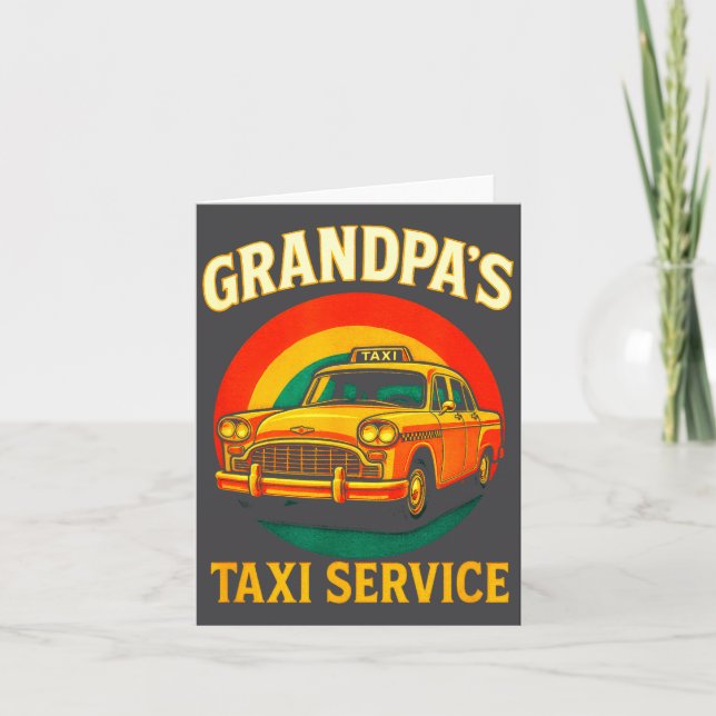 Grandpa's Taxi Service - Funny Driver Lover  Karte (Vorderseite)