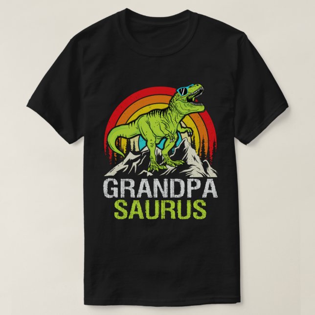 Grandpasaurus Dinosaurier Grandpa Saurus Vatertag T-Shirt (Design vorne)