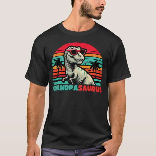 Grandpasaurus Funny T Rex Grandpa Saurus Dinosaur  T-Shirt (Vorderseite)