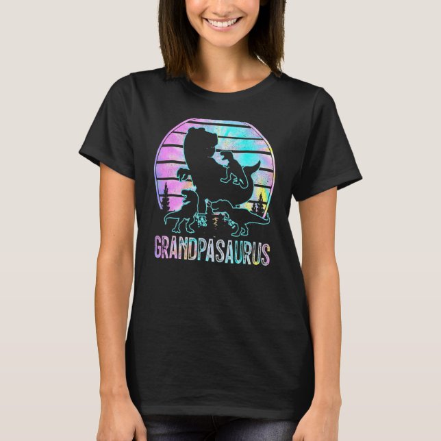 Grandpasaurus Retro Grandpa Saurus Dinosaur Kid Fa T-Shirt (Vorderseite)