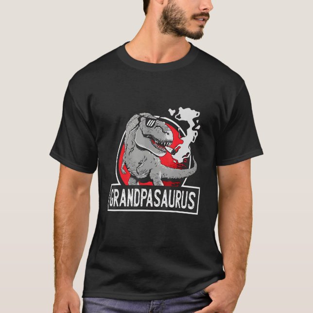 Grandpasaurus Rex Dinosaur Grandpa Saurus Familie  T-Shirt (Vorderseite)
